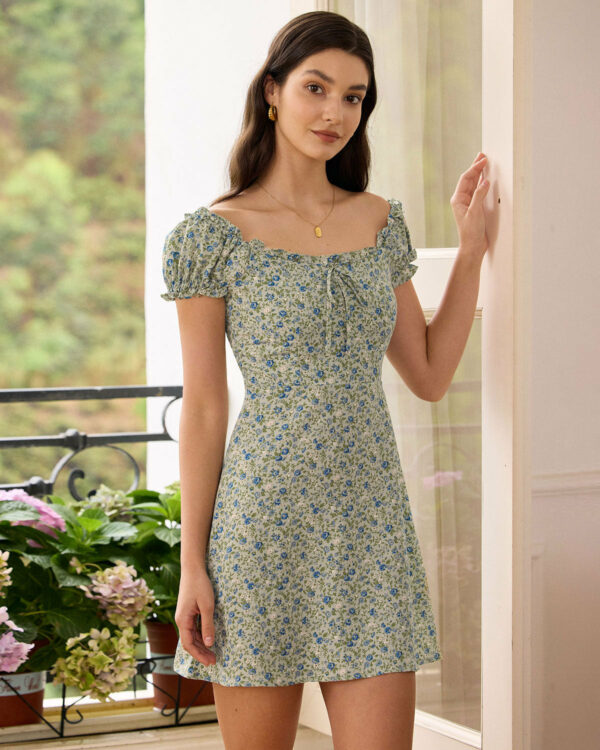The Ruffle Edge Floral Mini Dress - Image 5