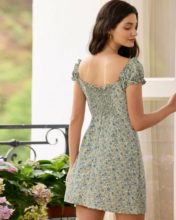 The Ruffle Edge Floral Mini Dress - Image 6