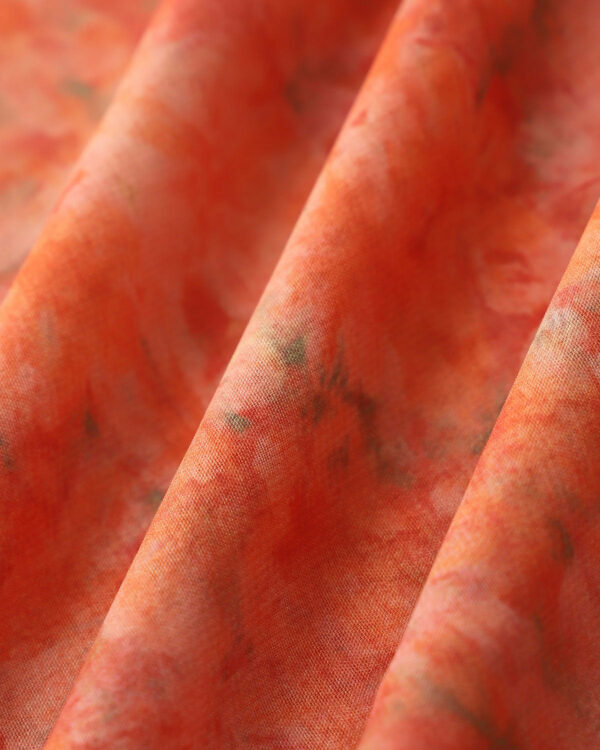 Orange Floral Ruffle Sleeveless Maxi Dress - Image 3