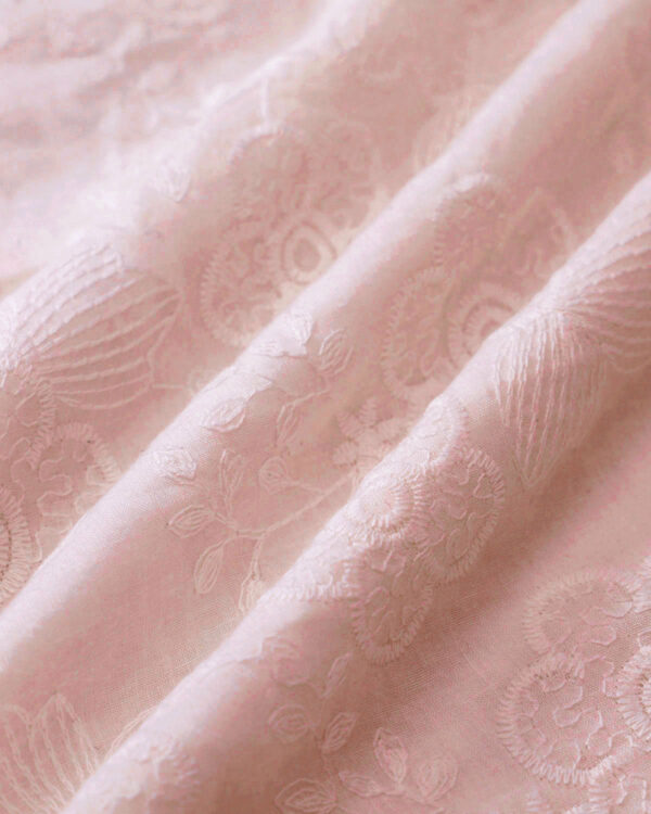 Pink Embroidery Halter Midi Dress - Image 7