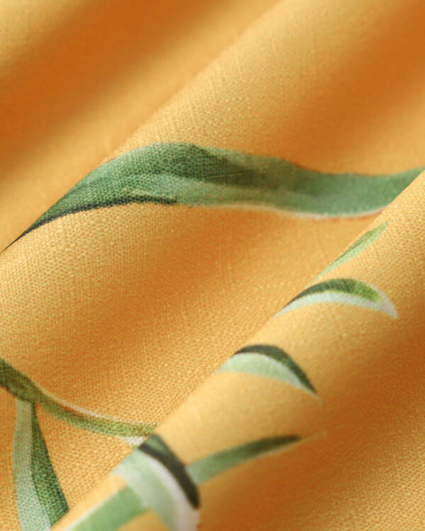 Yellow Floral A-Line Slip Midi Dress - Image 8