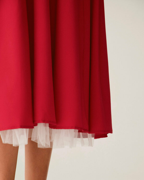 Red Neck Slip Maxi Dress - Image 4