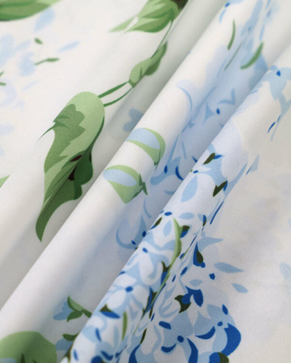 The White Square Neck Floral A-Line Midi Dress - Image 7