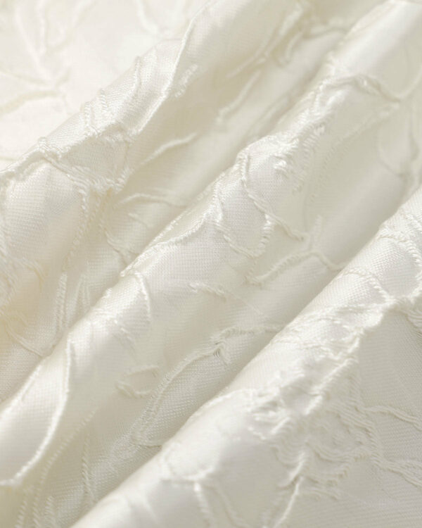 The Off White Jacquard Tie Strap Mini Dress - Image 8