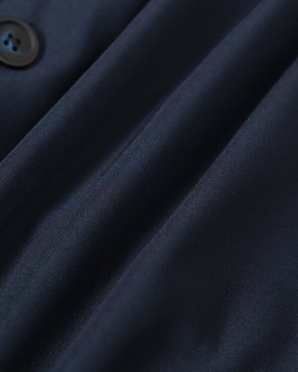The Navy Lapel Cap Sleeve Button-up Mini Dress - Image 7