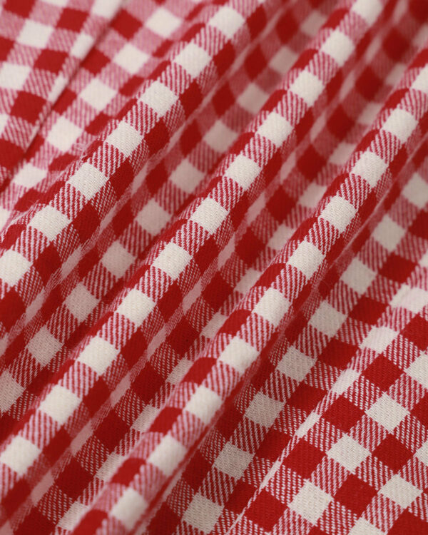 The Red Boat Neck Plaid Mini Dress - Image 7
