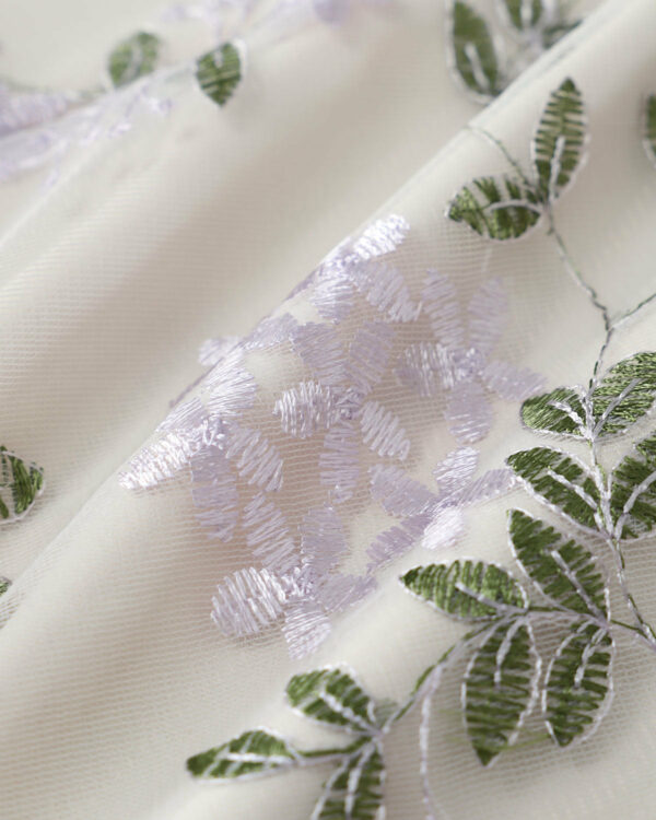 Beige Square Neck Embroidery Slit Slip Mini Dress - Image 8