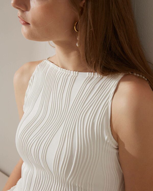 The Water Ripple Textured Cami Dress - Image 3