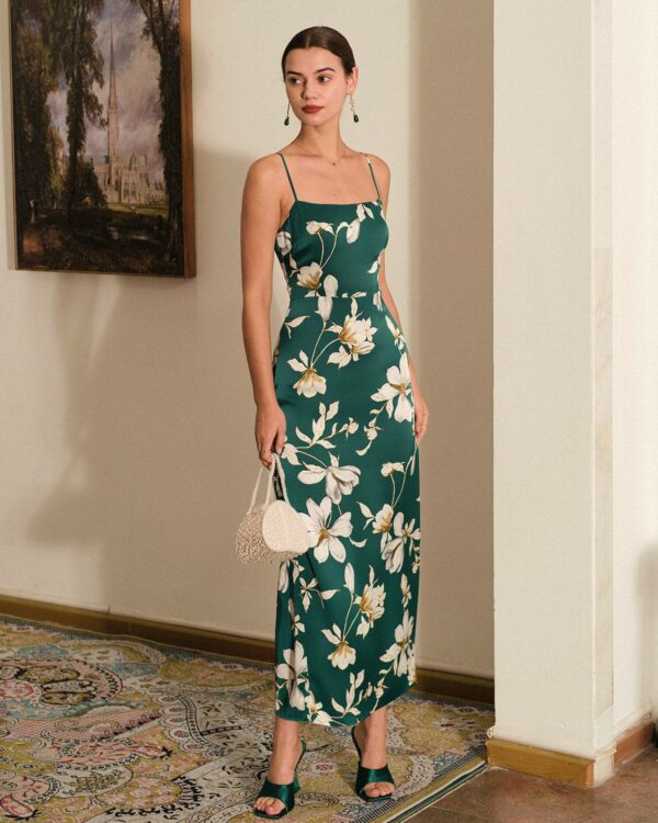 The Floral Slit Maxi Dress - Image 4