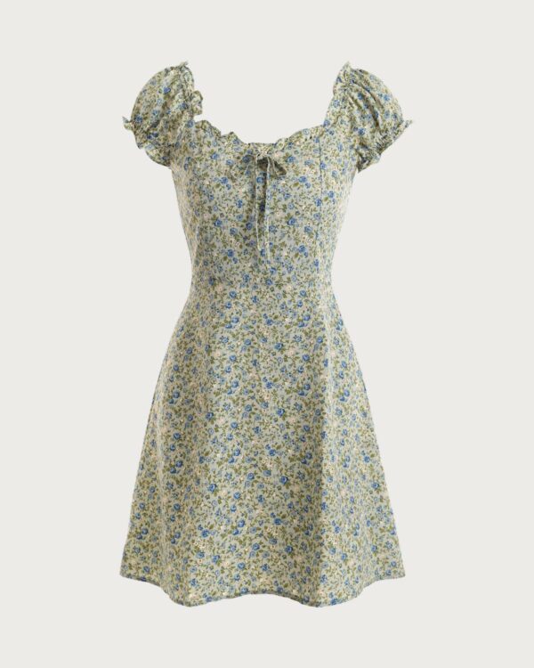 The Ruffle Edge Floral Mini Dress - Image 2
