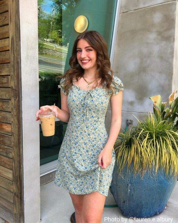 The Ruffle Edge Floral Mini Dress
