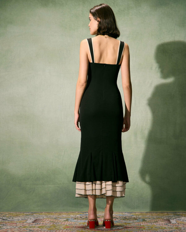 The Black Neck Slip Maxi Dress - Image 5
