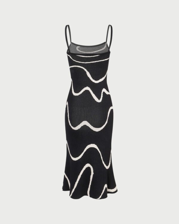 The Black Wave Mermaid Hem Knit Midi Dress - Image 10