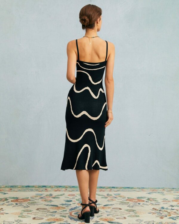 The Black Wave Mermaid Hem Knit Midi Dress - Image 7