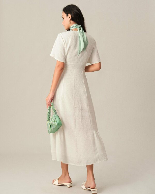 The Solid High Waisted Split Maxi Dress - Image 4