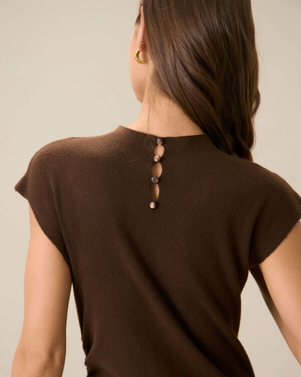 Women's Coffee Reversible Sweater Dress - Image 4