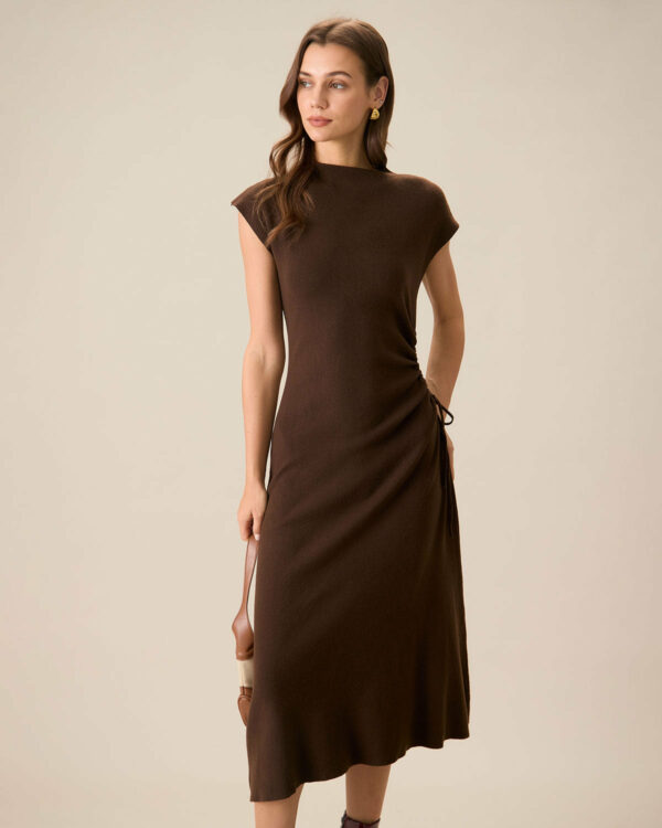 Women's Coffee Reversible Sweater Dress - Image 2
