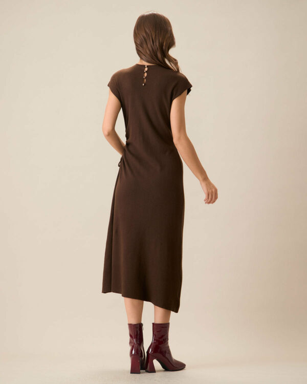 Women's Coffee Reversible Sweater Dress - Image 5