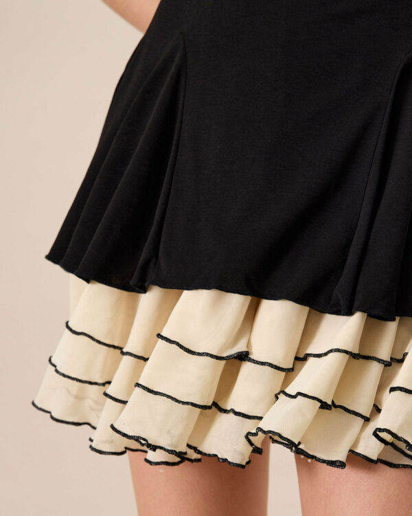 Women's Black Knitted Mini Dress - Image 3