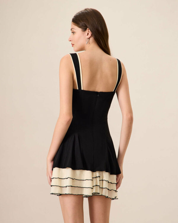 Women's Black Knitted Mini Dress - Image 5