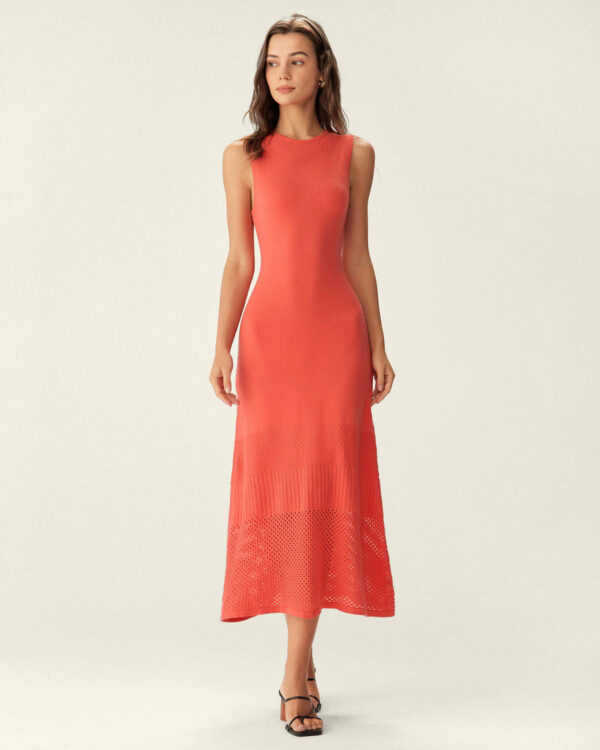 Red Tie-Back Midi Dress - Image 3