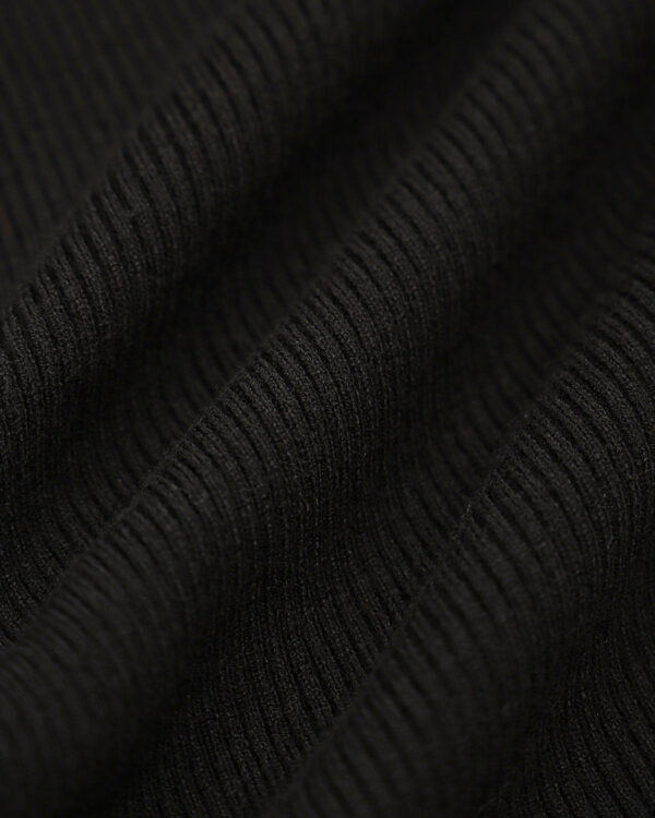 Black Contrasting Bell Sleeve Sweater Dress - Image 7