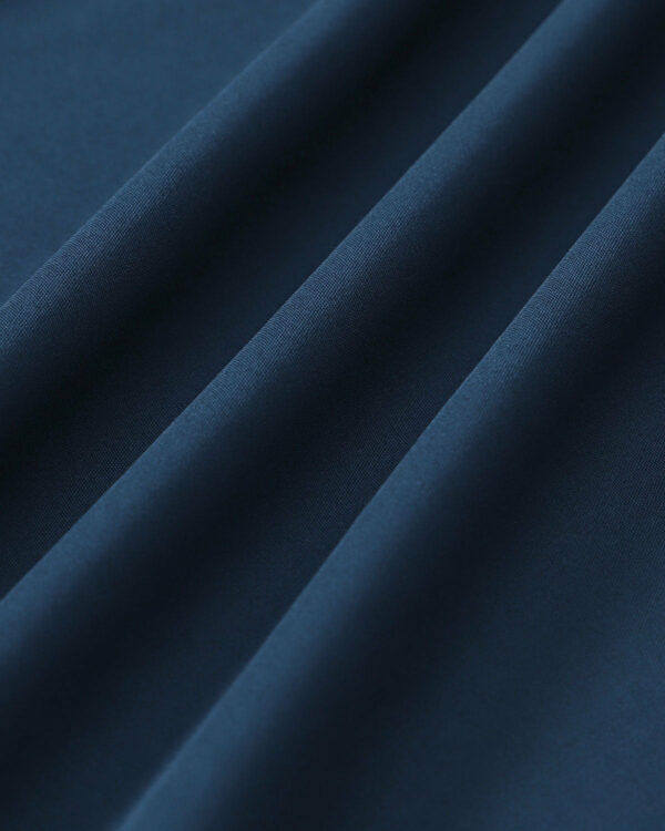 Navy Ruched Halter Midi Dress - Image 9