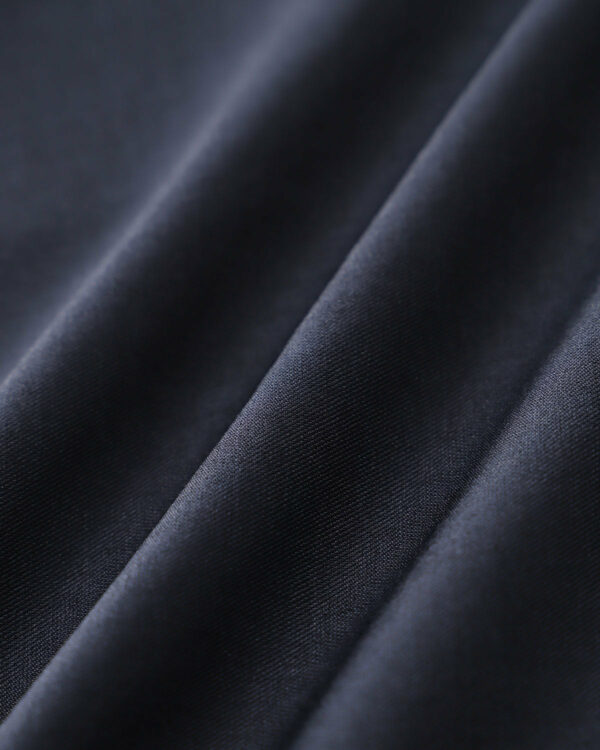 Navy Mock Neck High Waist Midi Dress - Image 8