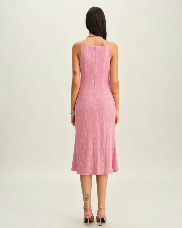 Pink Mermaid Slip Midi Dress - Image 5