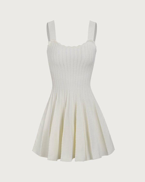 Women's Beige Knitted Sweater Dress - Image 5