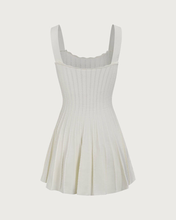 Women's Beige Knitted Sweater Dress - Image 6