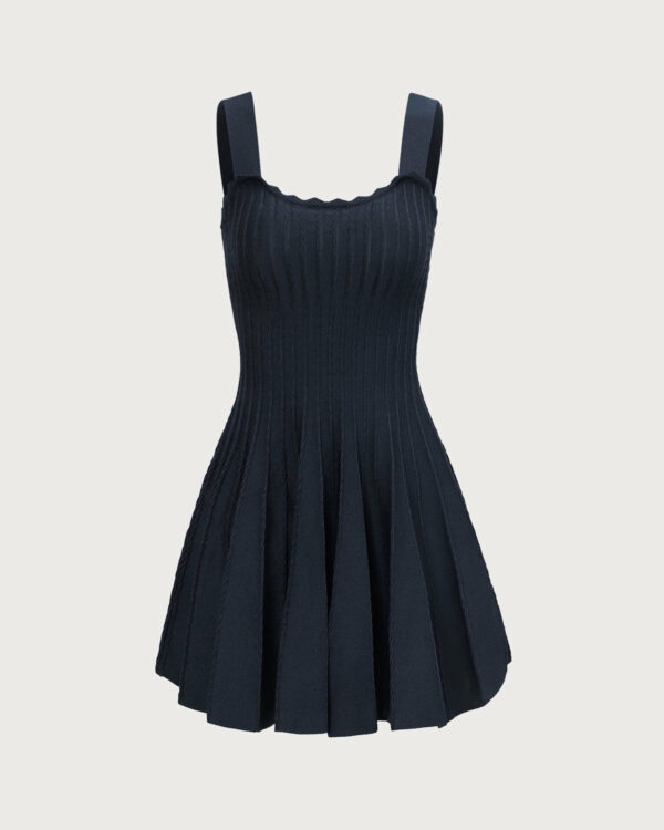 Women's Navy Knitted Sweater Dress - Image 6