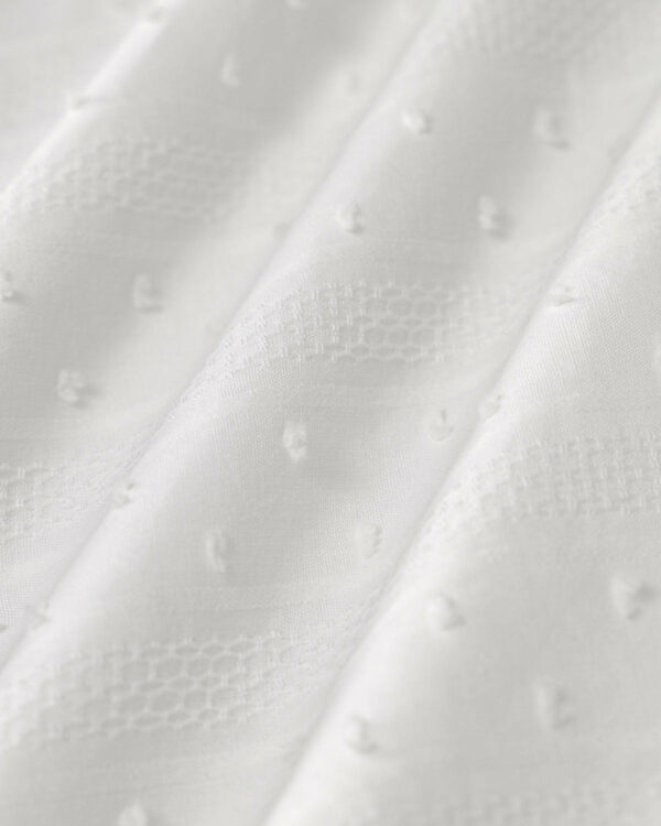 White Textured Square Neck Slip Midi Dress - Image 8