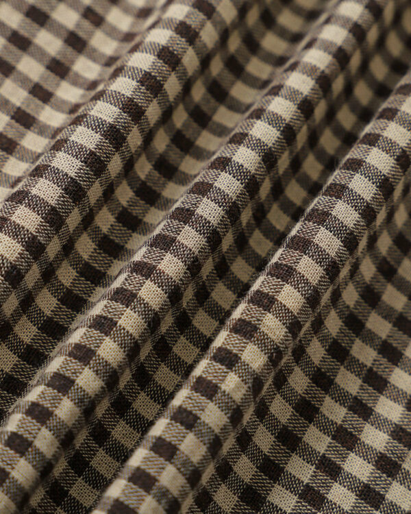 Brown Plaid Lapel Pleated Mini Dress - Image 7