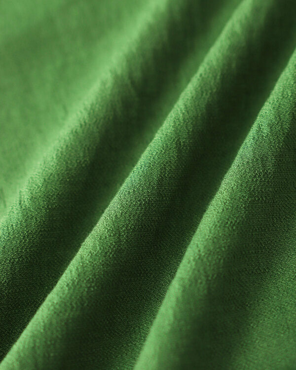 Green Cowl Sleeve Button Midi Dress - Image 9