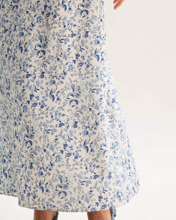Blue Floral Slip Maxi Dress - Image 3