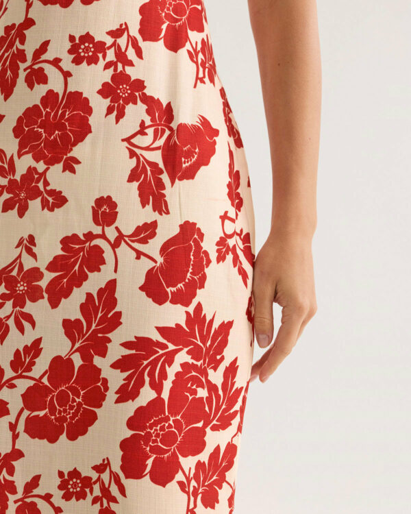 Red Floral Slip Maxi Dress - Image 4