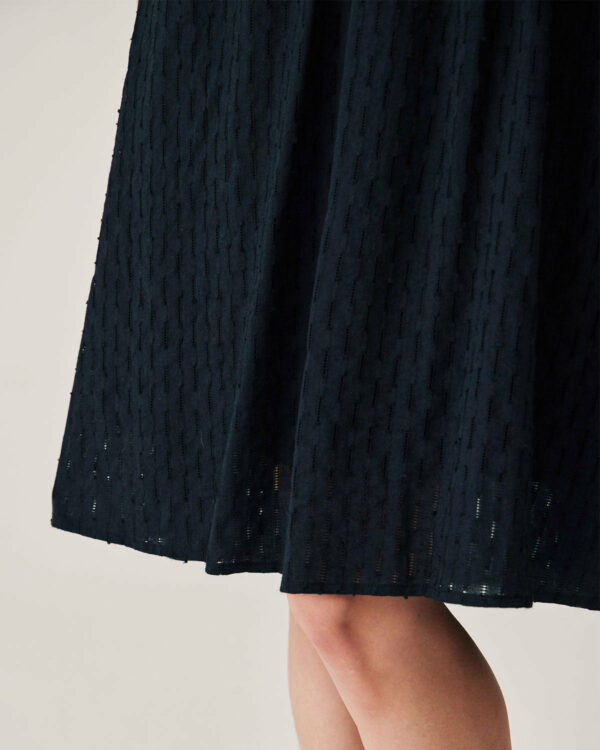Black Lace Button Midi Dress - Image 3