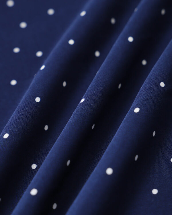 Blue Polka Dot Halter Maxi Dress - Image 3