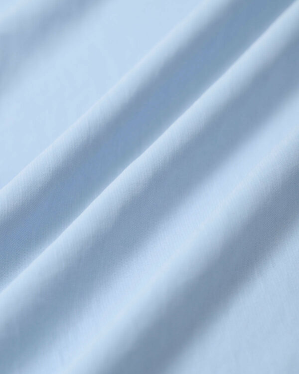 Blue U Neck Puffed Sleeve Pleated Midi Dress - Image 8