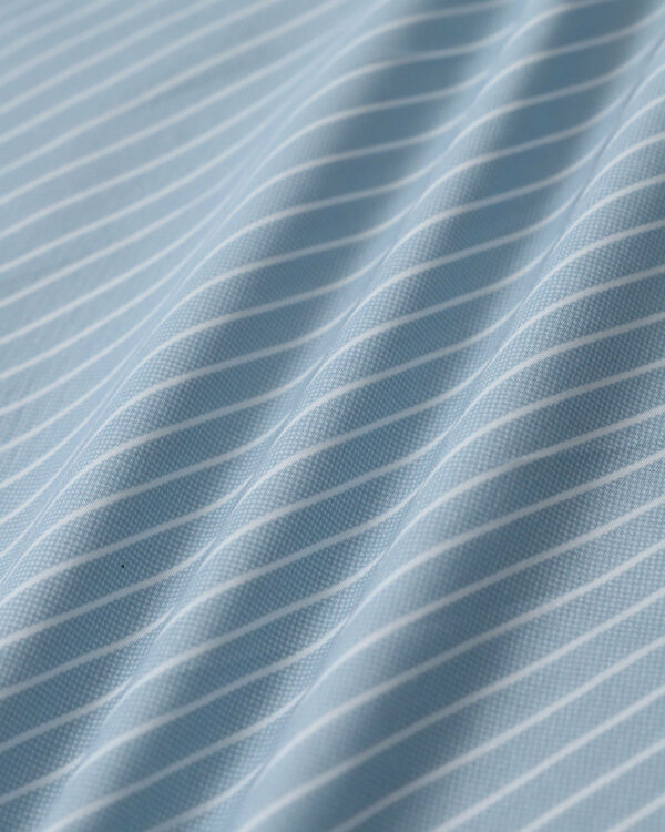 Blue Striped Cap Sleeve Midi Dress - Image 7
