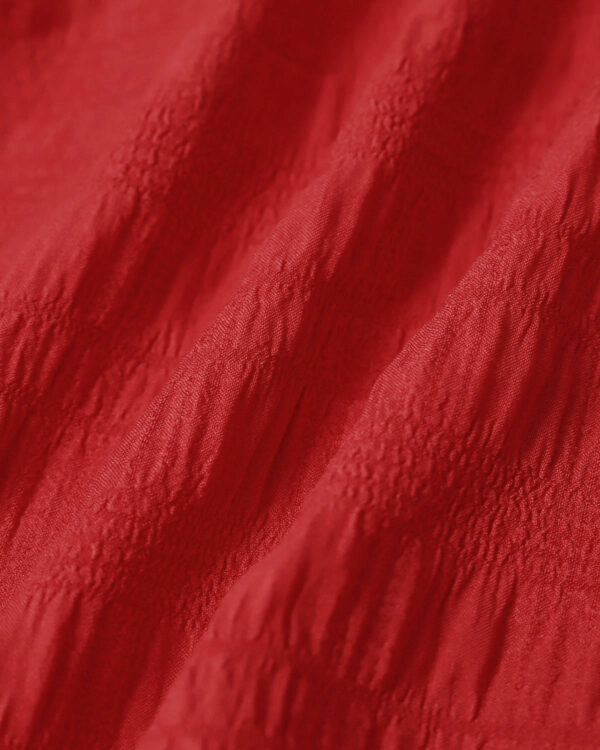 Red Belted A-Line Midi Dress - Image 7
