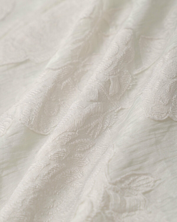 White Textured Square Neck Slip Mini Dress - Image 9