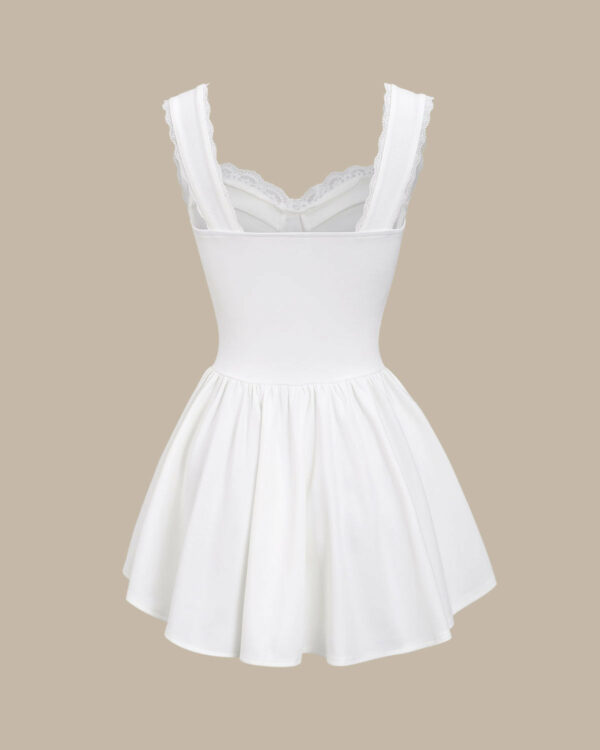 Bettydress-White Neck Corset Slip Mini Dress - Image 2