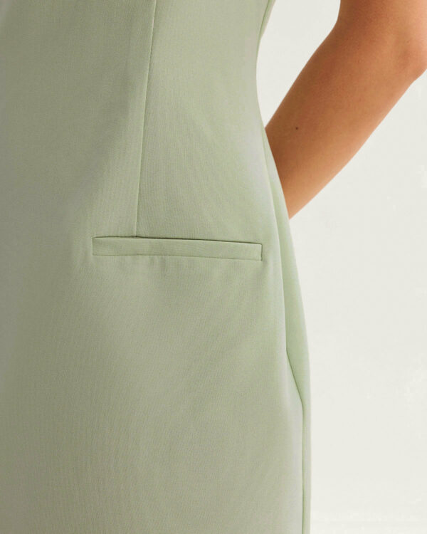 Green Square Neck Slip Mini Dress - Image 2