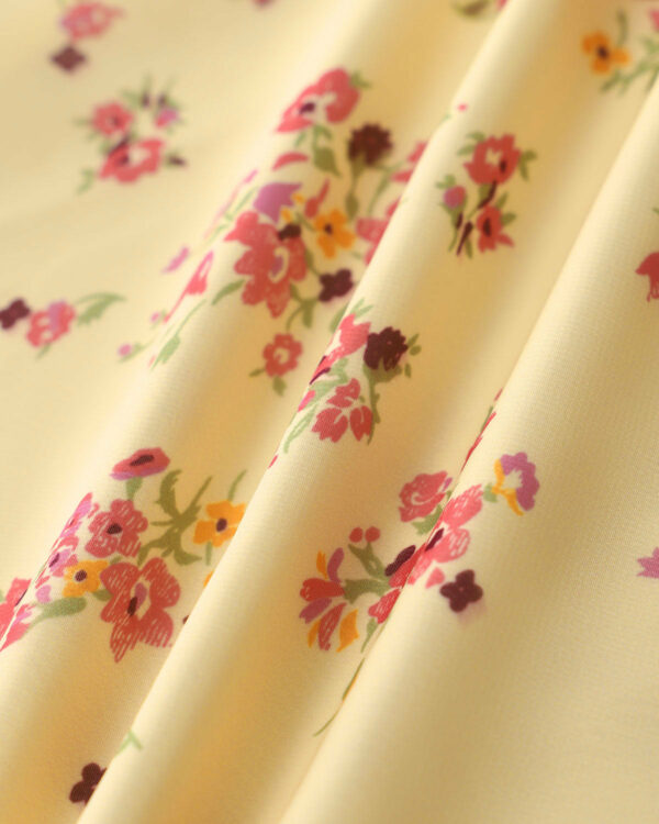 Yellow Floral Ruffle Sleeveless Mini Dress - Image 3
