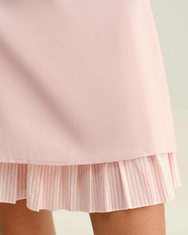 Pink Contrast A-Line Slip Mini Dress - Image 3