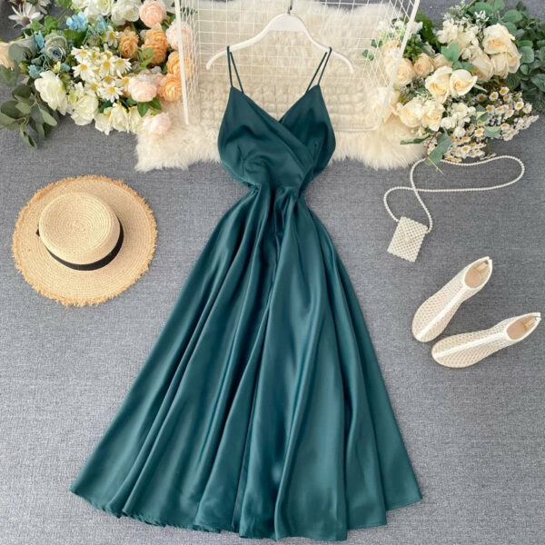 Stylish v neck backless dress summer dress 045 - Image 5