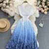 Cute V Neck A Line Lace Dress P332