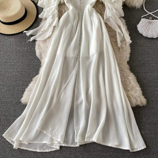 Cute Chiffon White Dress Fashion Dress P341 - Image 4